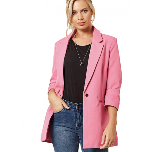 Blazer alfaiataria alongado feminino online